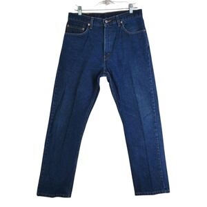 Levis 505 Jeans Men 34(33)x30 Reg Straight Dk Blue Wash True Vtg 90s Y2K USA